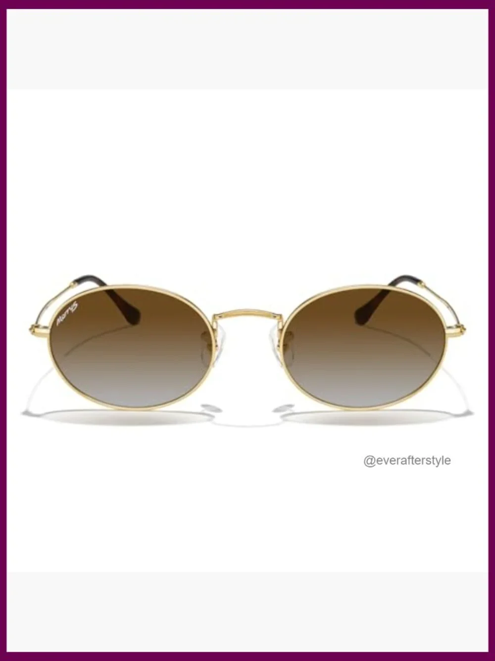 Oval Metal Polarized Sunglasses Classic Retro Shades